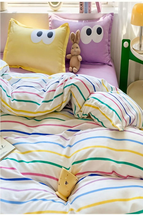 L'essentiel linge de maison Juego de Fundas de Almohada Oxford, Amarillo y Lila L'essentiel linge de maison Juego de Fundas de Almohada Oxford, Amarillo y Lila